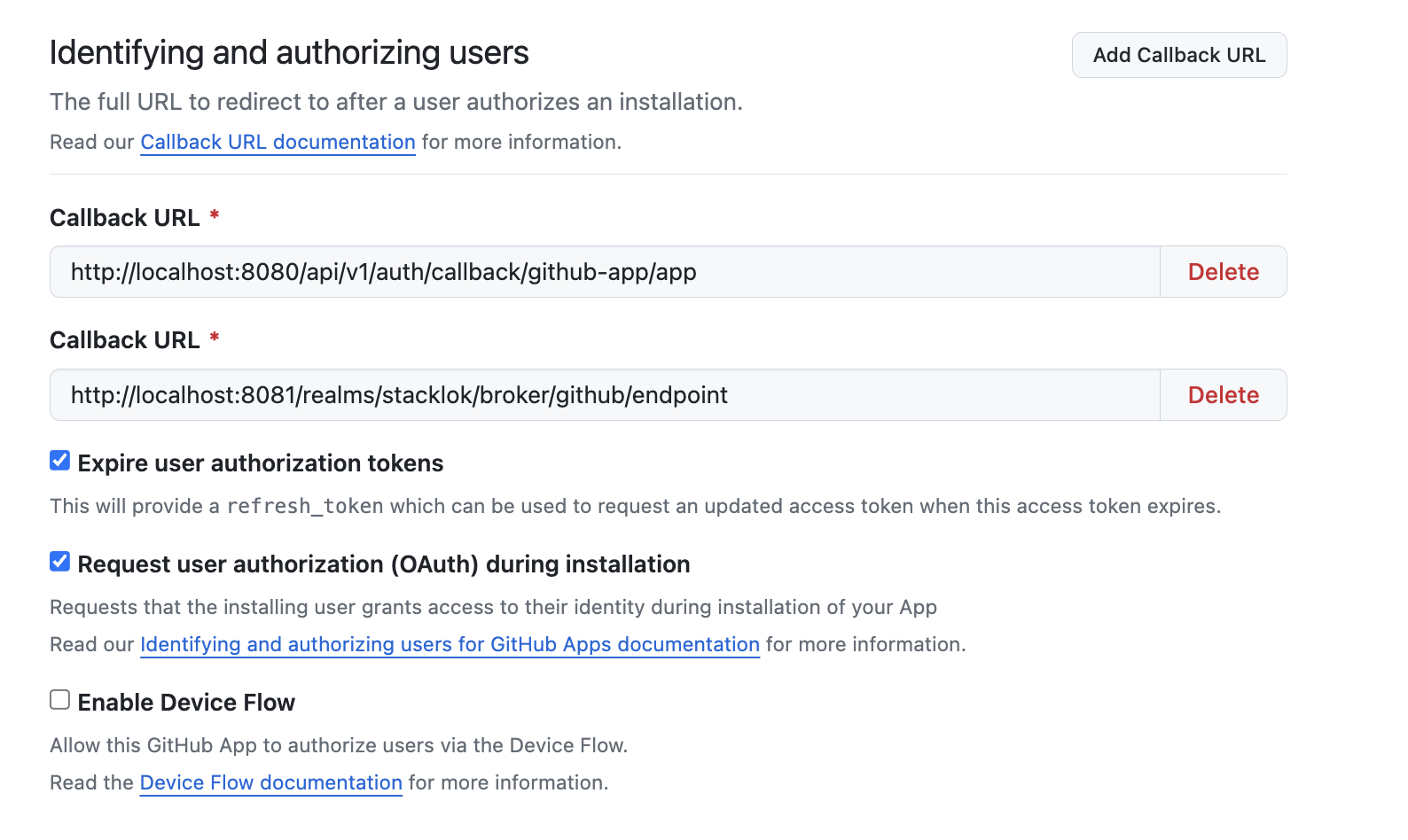 Configuring the GitHub provider